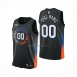 Camiseta New York Knicks Personalizada Ciudad 2020-21 Negro (2)